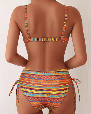 Rosa™ | Bikini de dos piezas con estampado a rayas
