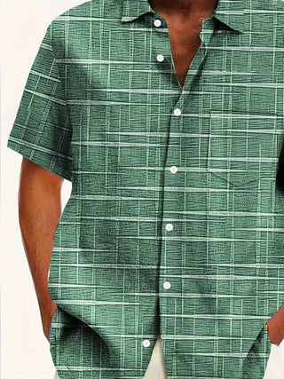 Elvoria | Camisa elegante de rayas y cuadros