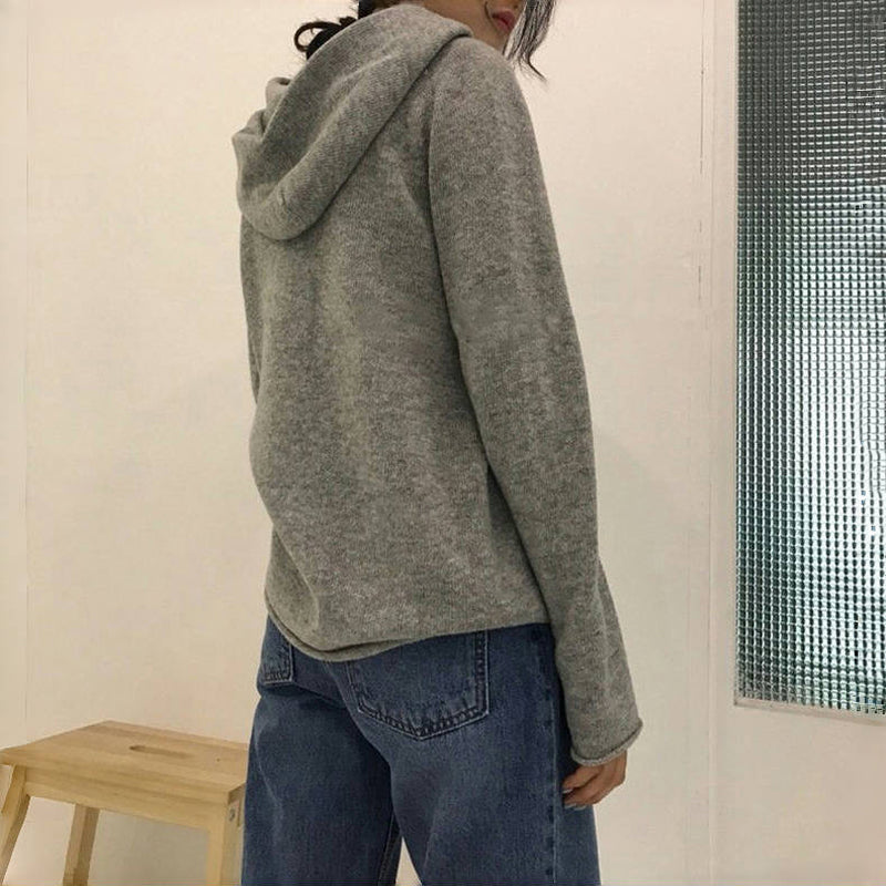 Sudadera Con Capucha De Color Sólido