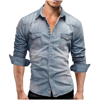 Elvoria | Camisa de denim de estilo moderno