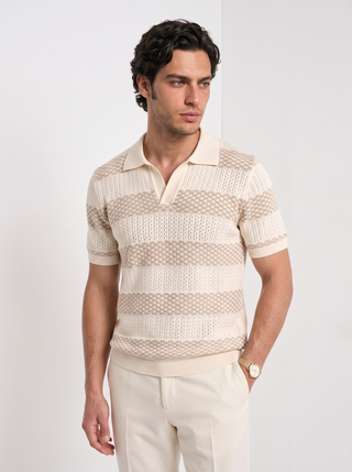 Camisa Polo de Tejido Waffle