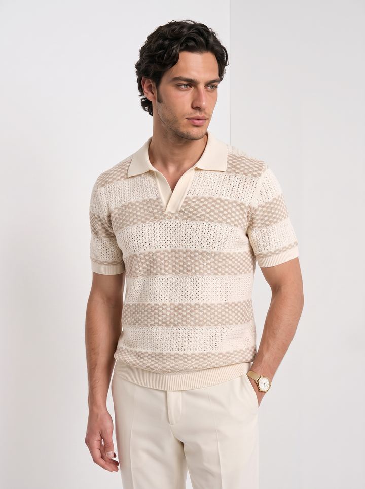 Camisa Polo de Tejido Waffle
