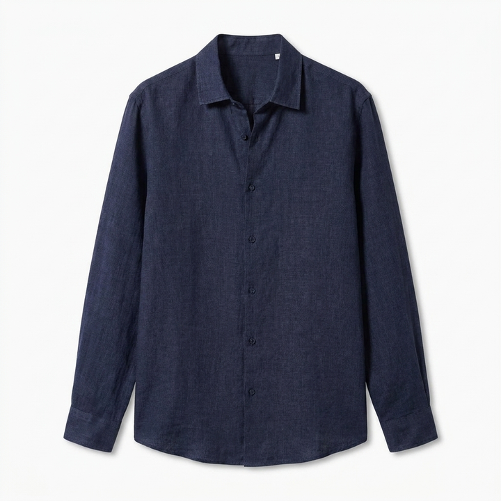 Elvoria | Camisa Clásica de Lino para Hombre