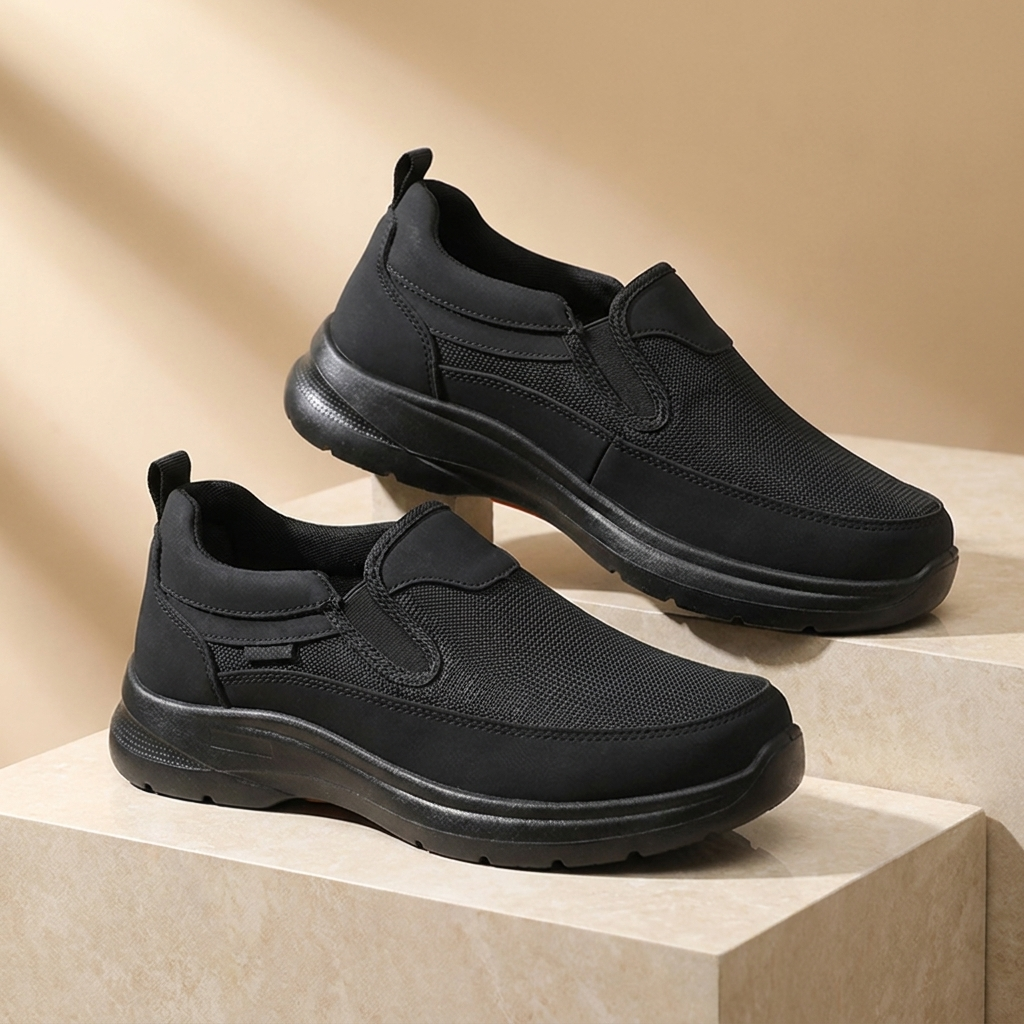 👟 ¡60% DE DESCUENTO AHORA! ✨ Zapatillas ortopédicas transpirables para hombres - Soporte de arco con plantillas de espuma viscoelástica para comodidad durante todo el día 🏃‍♂️💨