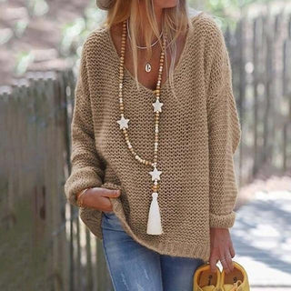 Pull Sexy Con Cuello En V Casual