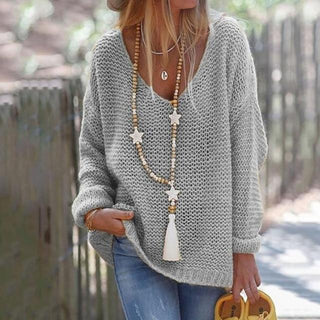 Pull Sexy Con Cuello En V Casual