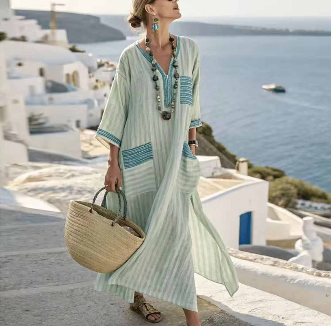 Elvoria | Elegante Mary - Vestido largo de playa para un look veraniego a la moda