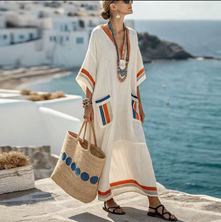 Elvoria | Elegante Mary - Vestido largo de playa para un look veraniego a la moda