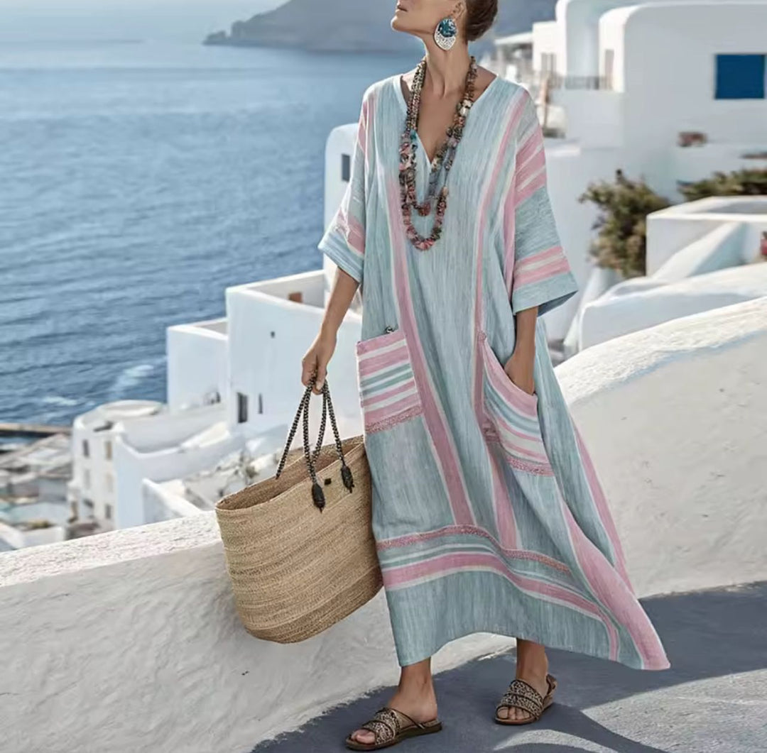 Elvoria | Elegante Mary - Vestido largo de playa para un look veraniego a la moda