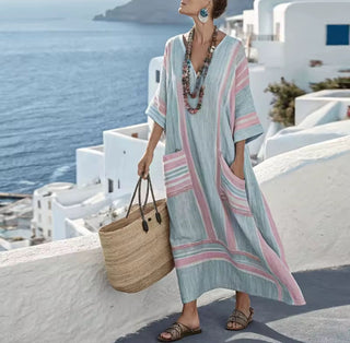 Elvoria | Elegante Mary - Vestido largo de playa para un look veraniego a la moda