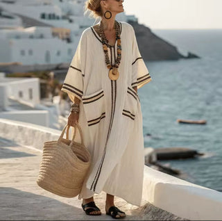 Elvoria | Elegante Mary - Vestido largo de playa para un look veraniego a la moda