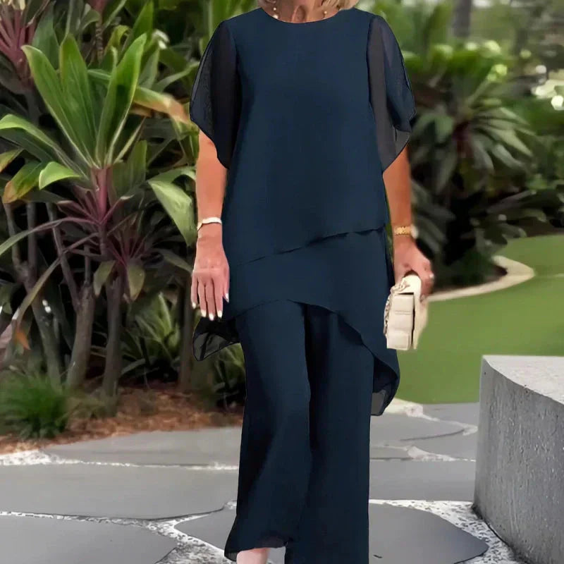 Elvoria | Herlene - Conjunto de Top y Pantalones Elegante