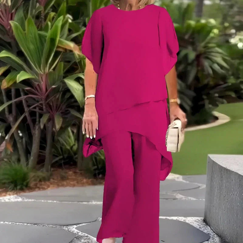 Elvoria | Herlene - Conjunto de Top y Pantalones Elegante