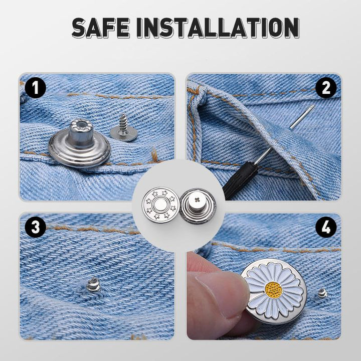 🔥COMPRA MÁS, AHORRA MÁS🔥Set de botones de jeans desmontables sin costuras