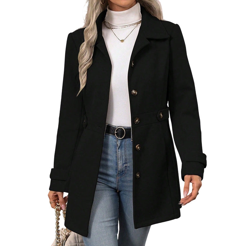 Abrigo Slim Elegante con Botonadura Sencilla