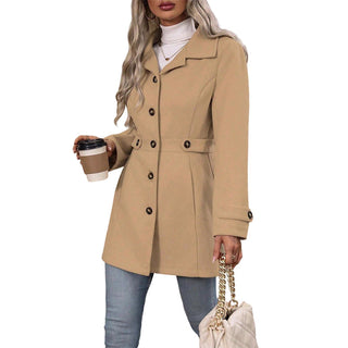 Abrigo Slim Elegante con Botonadura Sencilla