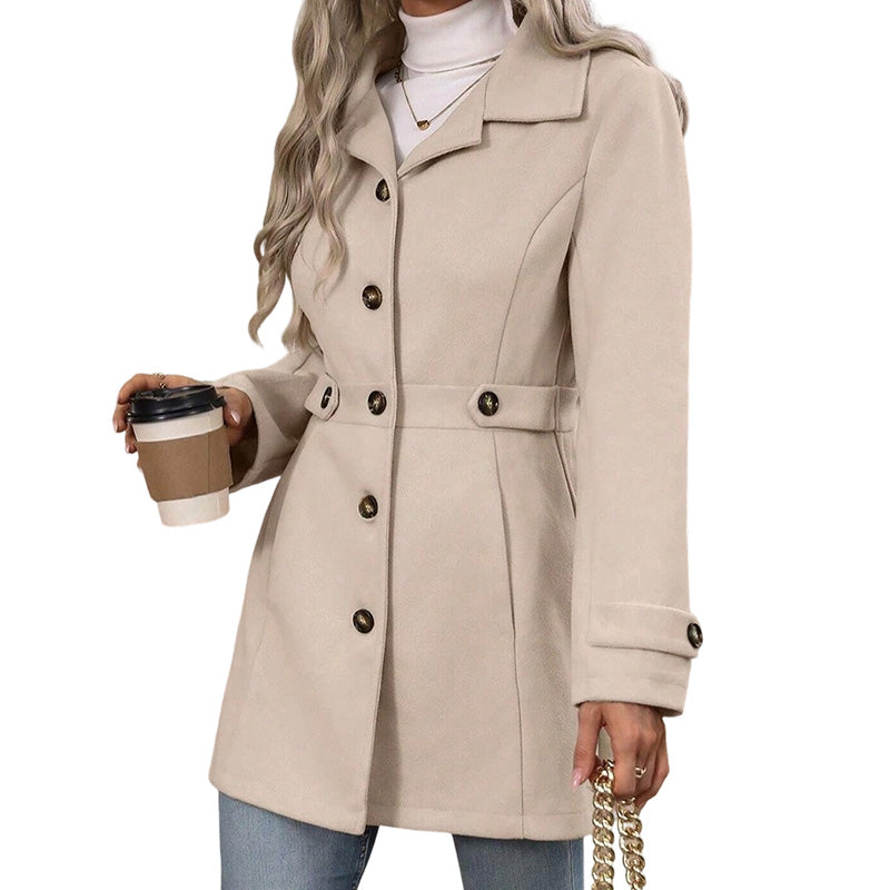 Abrigo Slim Elegante con Botonadura Sencilla
