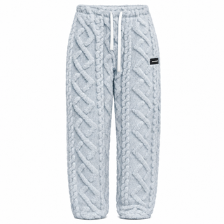 Pantalón Cálido de Punto Trenzado