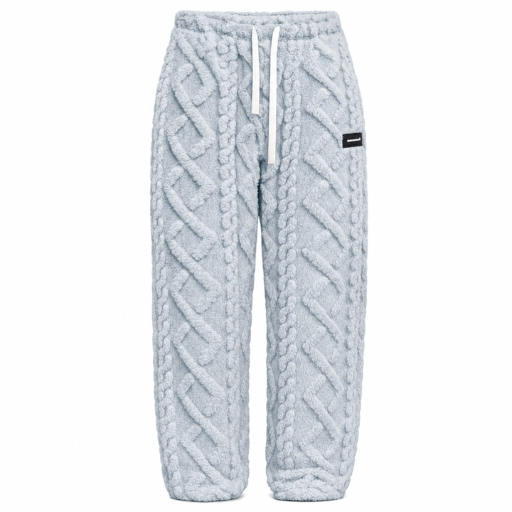 Pantalón Cálido de Punto Trenzado